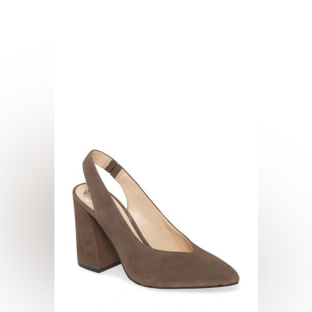 Vince Camuto Almista Pointed Toe Slingback Pump In Shady Grey Size 7.5